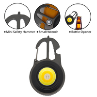 EDC Mini ouvre-bouteille portable rechargeable ultra lumineux 500 lumens Porte-clés LED Mousqueton Lumière de poche avec outil multiple
