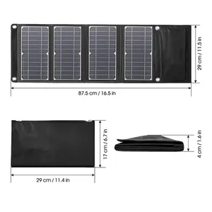 제조 업체 도매 가격 직물 휴대용 태양 전지 패널 접이식 충전기 5V USB 휴대 전화 방수