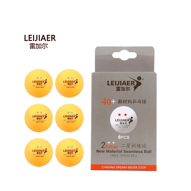 LEIJIAER International tournament ITTF approved ABS plastic white wih seamed 40+ 2 star table tennis balls