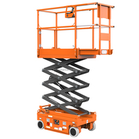 Mini-élévateur à ciseaux électrique hydraulique sur chenilles de 6 m pour l'installation en construction, capacité de 100 kg, capacité de montée de 0,25 gradeability
