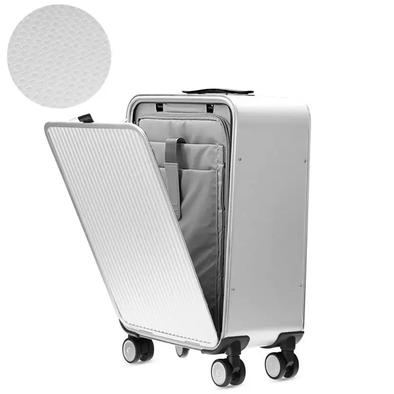 Aluminium Koffer Bagage Cabine Metalen Vintage 28 32 Inch Zacht Aluminium Hoesje 5 Stuks Smart 2 In 1 Pak Koffer Multifonction Koffer