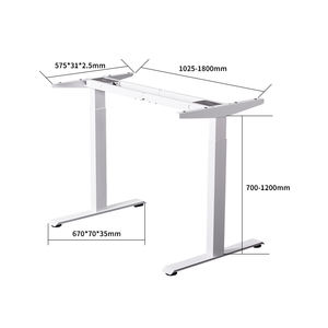 Rangka Meja Kantor Eksekutif Elektrik, Meja Berdiri dengan Ketinggian yang Dapat Disesuaikan, Meja Komputer Berdiri untuk Penggunaan di Kantor dan Rumah - Product Image 4