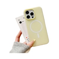 Étui magnétique 2-en-1 en TPU gaufré motif animal, effet gelée, pour 16 Pro Max, coque de protection mate douce pour la peau pour 15 14