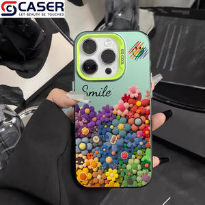 Coque de téléphone personnalisée <span class=keywords><strong>IMOD</strong></span> Designer Floral Smiling Laser Colorful Flower pour iPhone 16 13 - Coque de téléphone rigide en PC résistante aux chocs et tendance - Product Image 4