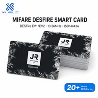 Carte PVC personnalisée avec logo imprimé, haute sécurité, cryptage AES, carte RFID pour contrôle d'accès, carte de membre, carte de campus