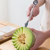 Dual-Head Roestvrijstalen Vleesmes Fruit Groente Tool Watermeloen Ijs Baller Schepstapels Lepel Set Huis Keuken