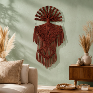 Tapisserie murale bohème en macramé, tissée en coton, attrape-rêves, arbre de vie, décoration intérieure pour chambre à coucher, chambre d'enfant - Product Image 2