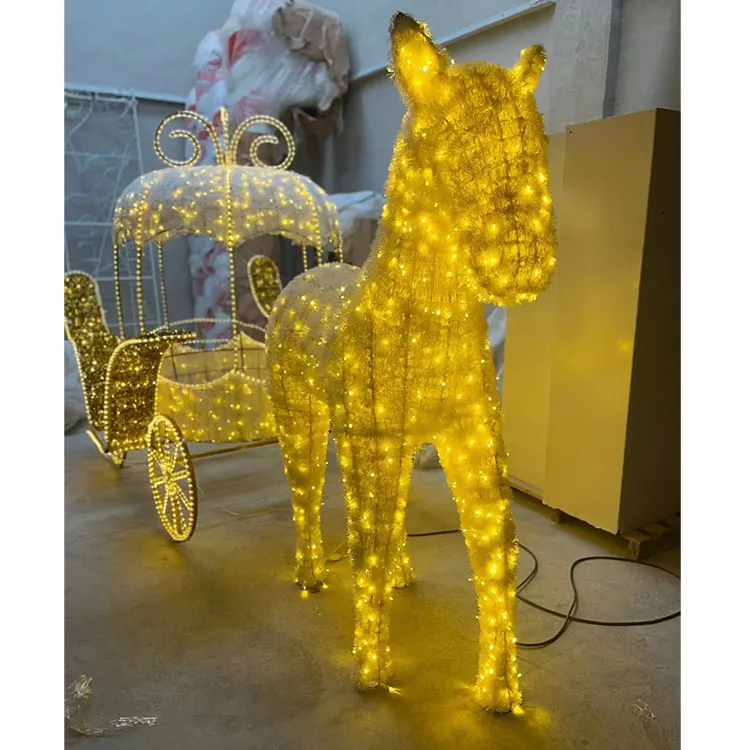 Luz de escultura de rena colorida fantasia LED motivo para decoração de rua luzes de férias decoração de natal ao ar livre