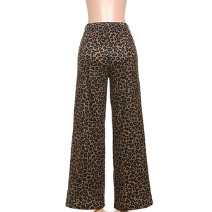 Nouvelle Collection Automne Hiver 2026 – Pantalon Femme Imprimé Léopard Taille Haute Ample Jambe Large Décontracté Polyvalent Style Urbain - Product Image 6