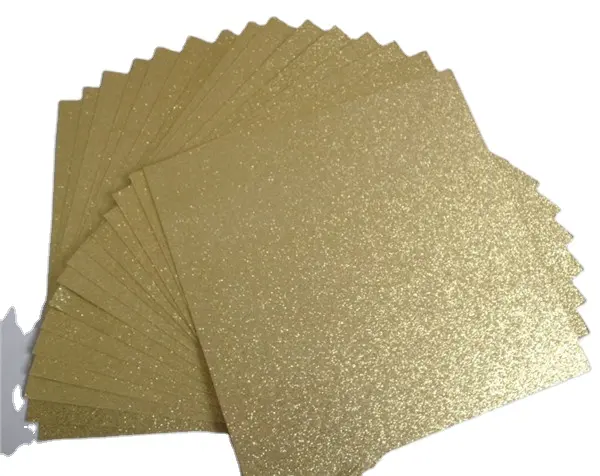 Tarjetas de invitación de alta calidad, papel de artesanía de papel dorado brillante