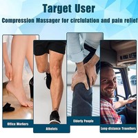Masseur de jambes à compression d'air portable VU à 6 chambres, haute qualité, utilisation domestique, fonctionnement facile, bottes de drainage lymphatique pour la récupération