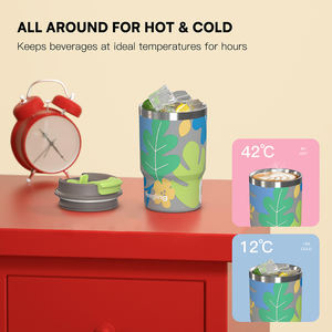 Hong ling: Tapa multifuncional 2 en 1 de 16 oz, múltiples formas de beber - Tu <span class=keywords><strong>taza</strong></span> diaria perfecta - 100% libre de BPA, material de calidad alimentaria - Product Image 2