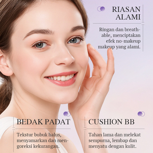 KORMESIC Bpom Certified 20g Moisturizing Double Effect Air Cushion <b>Foundation</b> Soft Matte Powder Compact Concealer Long Wear - Product Image 2