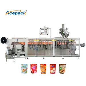 Máquina de sellado de bolsas planas horizontales, equipo de llenado de líquidos y alimentos, café y alimentos, de tipo horizontal, tipo 2"