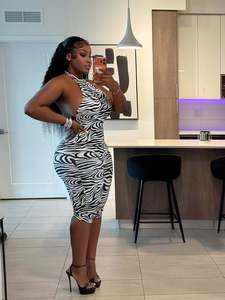 Nouvelle combinaison moulante en coton tricoté à col licou et dos nu, imprimé <span class=keywords><strong>streetwear</strong></span>, style short, Sheining One-pieces - Product Image 1