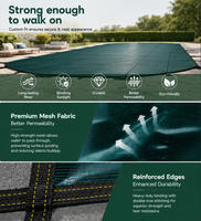 Couverture de piscine enterrée en maille PP personnalisée, protection hivernale durable, installation facile, outils inclus