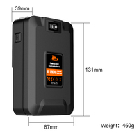 Batterie Li-Ion 74Wh de haute qualité V Lock V Mount avec écran LCD Capacité nominale 5000mAh pour caméscopes et tablettes Sony