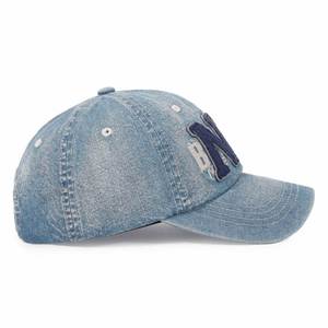Casquettes et chapeaux originaux d'usine en gros, logo brodé, casquettes de baseball en denim bleu clair - Product Image 5
