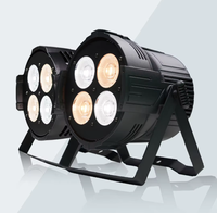 COB4 * 50W Lumière de surface bicolore Zoom Wash Cob Led Par Stage Light pour Dj Party Disco Indoor Wedding Party 200w Warm Cold White