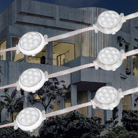 Guirlandes lumineuses LED RGB en cuivre pour extérieur, 50 mm, avec pierres précieuses, indice de protection IP67, garantie de 2 ans