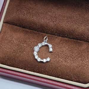 Collar con colgante de letra en plata 925 de UM Jewelry Classic para mujeres, niños, aniversarios, regalos de boda y ocasiones festivas. - Product Image 6