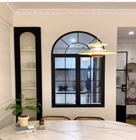 Fenêtres décoratives rétro françaises en aluminium pour la décoration de villas, restaurants et cafés, fenêtres coulissantes en aluminium, fenêtres de caravane