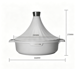 <span class=keywords><strong>Tajine</strong></span> haut de gamme 28 cm, double couvercle, en aluminium, revêtement antiadhésif effet pierre, coloré, pour fruits de mer, vente en gros professionnelle - Product Image 5