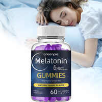 Greenpie OEM Gommes de sommeil 100mg Ashwagandha L-théanine 5 HTP Mélatonine Suppléments de sommeil rapide pour adultes Style bonbon