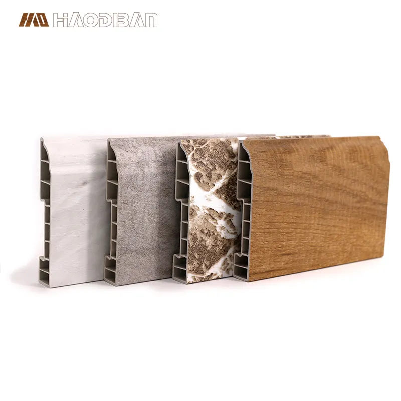 نسيج رخامي من الخشب سهل التركيب لتغطية خط التفاف الجدار للبلاط لتزيين المنزل والمكتب