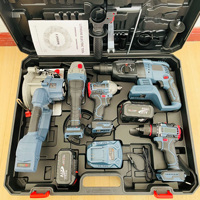 Perceuse sans fil multifonction OEM 21V 5-en-1 avec batterie au lithium, perceuse sans balais, ensemble d'outils combinés
