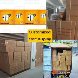 Casserole à pression en alliage d'aluminium <span class=keywords><strong>pour</strong></span> cuisinière à gaz et à <span class=keywords><strong>induction</strong></span>, avec couvercle, poignée composite, sans revêtement, <span class=keywords><strong>plaque</strong></span> à vapeur, sur mesure - Product Image 5