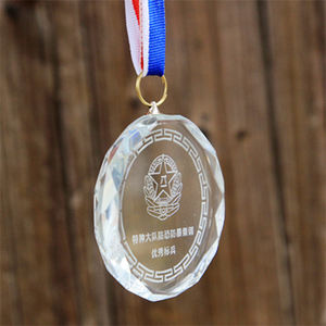 Bangkok New Design Basketball Gute Acryl Trophäe Kristall medaille - Product Image 2