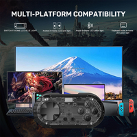 Manette de jeu sans fil KS54 avec éclairage RGB coloré pour NS Switch Lite OLED/Android/IOS/PC, manette de jeu durable avec vibration