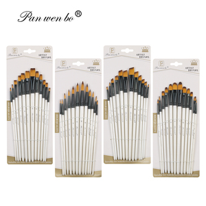 12Pcs Huile Aquarelle Acrylique Pinceau Adulte Dessin Arts Pinceau Artiste Pinceaux Ensemble pour Rock Toile <span class=keywords><strong>Peinture</strong></span> Acrylique - Product Image 2