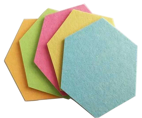 KDL Modern Design Self-Adhesive Hexagon Wall Panels Polyester PET Felt Eco-Friendly Acoustic Panels Sound-Absorbing Foam 90% NRC