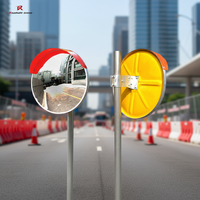 Réflecteur de sécurité routière en acier inoxydable mental miroir de coin de route convexe en plastique avertissement de trafic de prix de taille différente