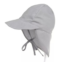 Sombrero de Sol para Bebé con Logotipo de Dibujos Animados Personalizado al por Mayor, Ajustable, para Ciclismo, Uso Diario, Verano, UPF 50+, Ala Ancha, 100% Algodón