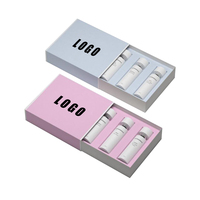 Logo personnalisé de luxe pour échantillons de parfum, emballage cosmétique, boite à tiroir coulissant en carton avec insertion de mousse, 10 pièces