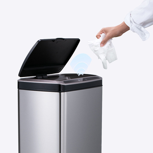 Garbage Bins Metal Metal Trash Can 50l Trash Can Stainless Steel 13 Gallon Trash Cans Touchless Garbage Can Bins For Kitchen Intelligent Trash Bins Metal