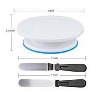 512 pièces Offre Spéciale Kits de décoration de gâteaux, fournitures avec plateau tournant à gâteaux, pointes de gâteau, spatule à glacer, poche à douille en Silicone et coupleur cuisson