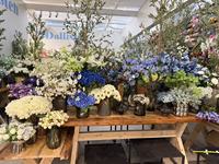 Chemin de table en fleurs artificielles en soie rose dorée, fait main, pour décoration de scène d'événements de mariage intérieurs/extérieurs, à poser au sol