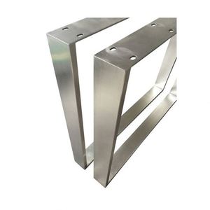 Popular Modern Square Brushed Stainless Steel <b>Table</b> <b>Legs</b> for Coffee Dining <b>Tables</b> Hospital & Hotel Use - Product Image 4