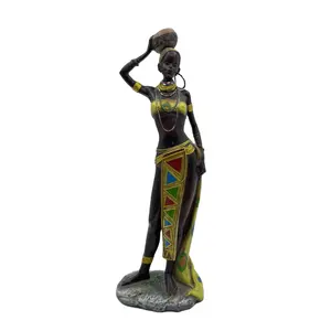 Handmade Products Craft Figurines Resin Decor African Woman