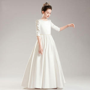 <span class=keywords><strong>Vestido</strong></span> de Comunión para Niñas, Diseño de Alta Calidad, Estilo Simple, <span class=keywords><strong>Vestido</strong></span> de Fiesta Infantil, Largo hasta el Suelo, Vestidos de Niña de las Flores - Product Image 2