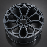 Nouvelle jante en alliage d'aluminium forgé à 5 branches, motif Y Mesh, finition Gunmetal, logo personnalisé, jante de voiture hexagonale, 16-22 pouces, 5x114.3