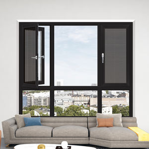 หน้าต่างเคลือบสามชั้นกันเสียงเฮอริเคนและกันสาดหน้าต่างกันสาดอลูมิเนียมพร้อมมุ้งกันยุง - Product Image 4