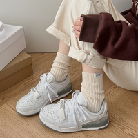 Chaussures de course sportives respirantes antidérapantes à plateforme à coussin d'air à lacets