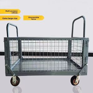 รถเข็นเหล็กขนาดใหญ่สำหรับงานคลังสินค้า ขนย้ายสินค้าหนัก และรถเข็นแบบมีกรง จากโรงงานฮานัค - Product Image 6
