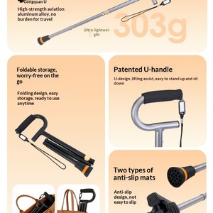 New Product Customizable Smart Cane in 2025, Foldable USB Charging Cane, with Alarm Clock and LED Lighting Walking Sticks - Product Image 5