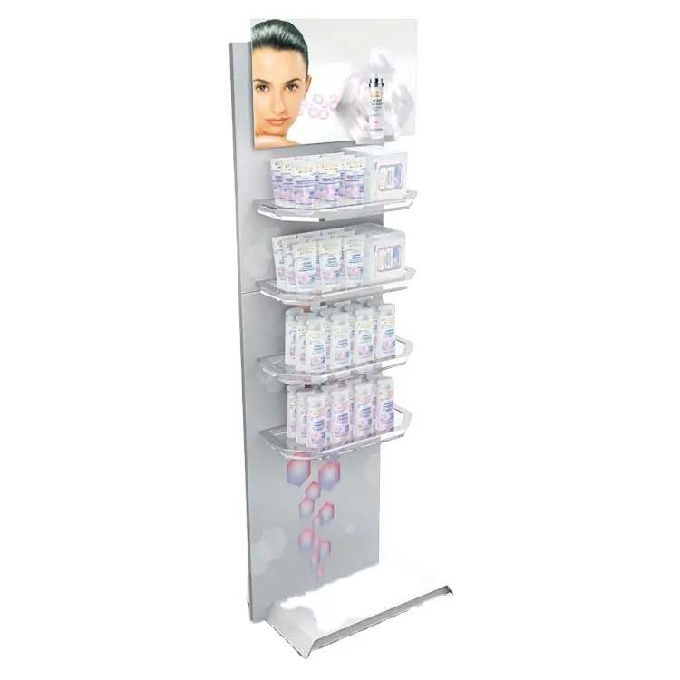 Flooring Make-up Moisturisor Water And Lotion Cream Display Shelves